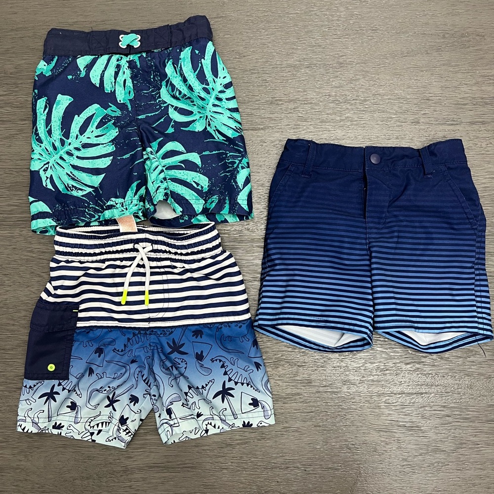 Cat & Jack Kids Swim Trunks Set - Navy, Teal, and Blue